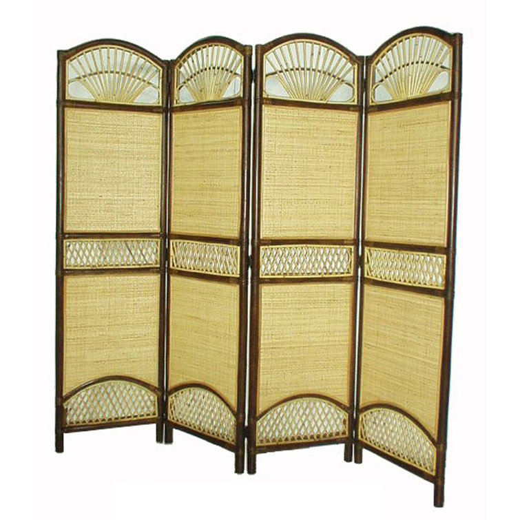 DArt Collection 59'' W x 69'' H 4 Panel Bamboo/Rattan Folding Room